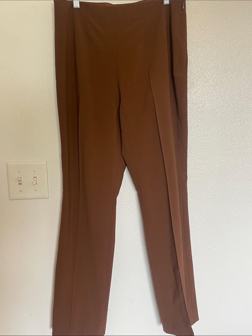 Carlisle Rust Brown Slim Straight-Leg Trousers